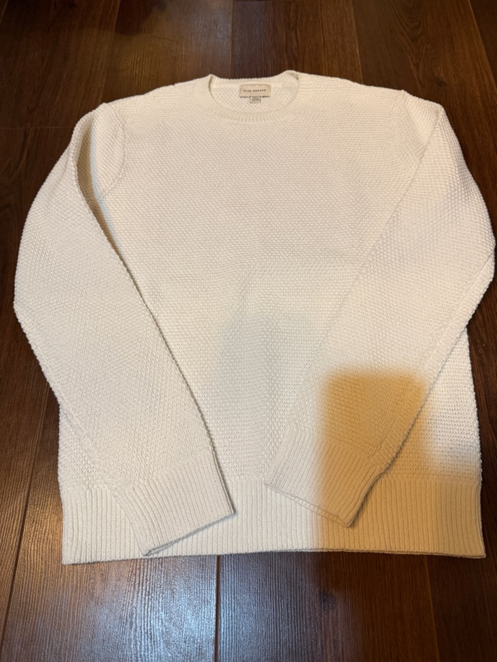 Club Monaco White Textured Crewneck Sweater NWOT
